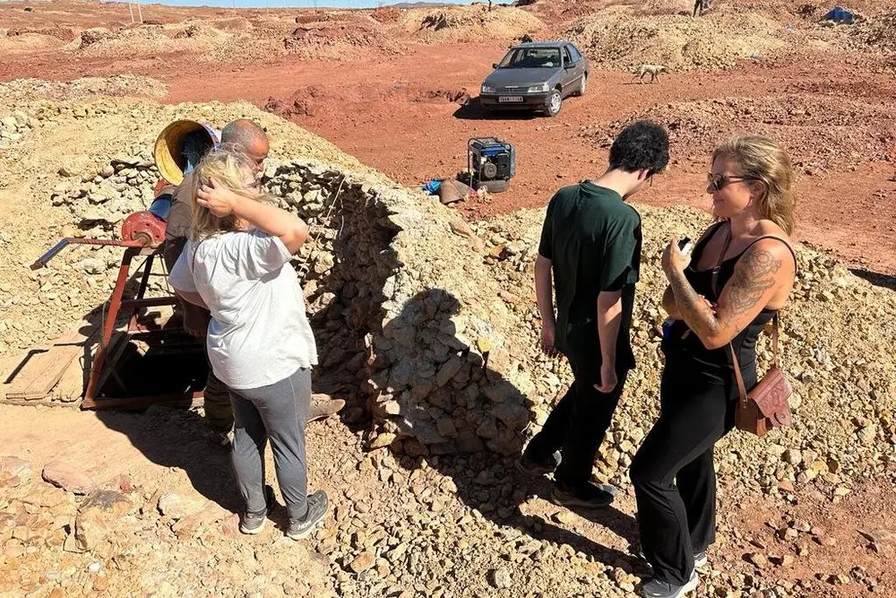 Yacimiento de fósiles en el desierto